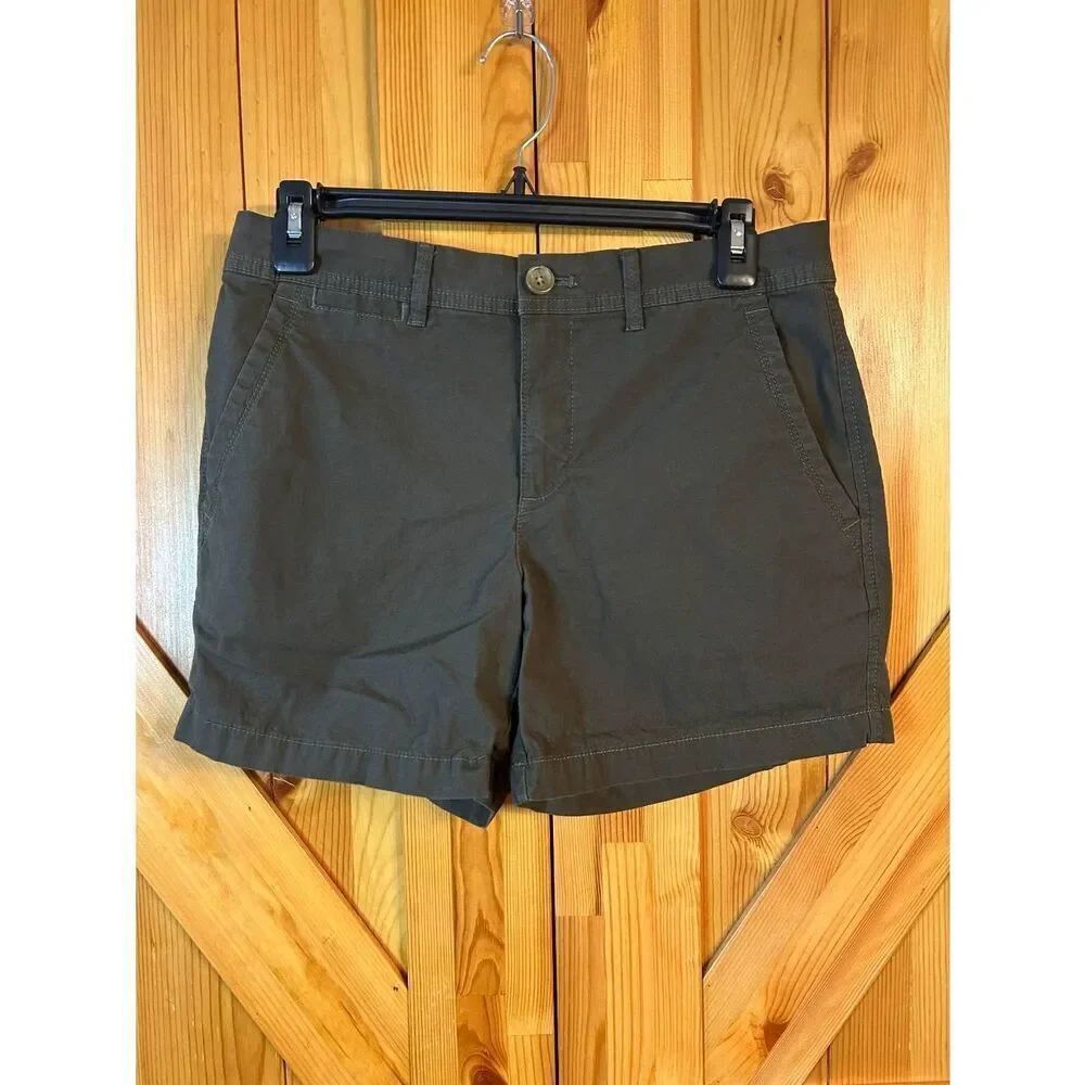 Banana Republic Olive Green ChinoโShorts Pockets Size 4 (8918)